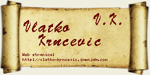 Vlatko Krnčević vizit kartica